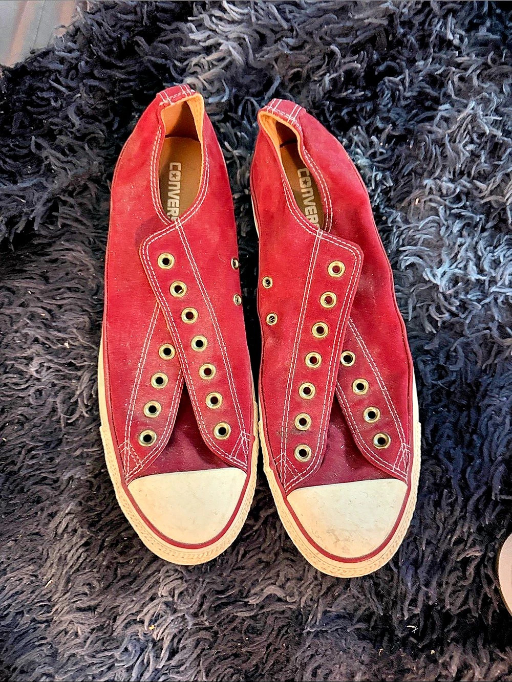 Converse Chuck Taylor All Star Double Tongue Ox Red & White Canvas Sneakers